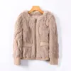 Women s Fur Faux Pudi Women Winter Real Rabbit Coat Jackets Ins Lady Over Size Parka Z20029 220926