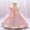 Robes de fille FSMKTZ bébé pour filles noël enfant en bas âge perles arc 1st anniversaire enfants fleur fête Tulle princesse robe de mariée