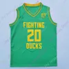 Mitch 2020 New NCAA Oregon Ducks Maglie 20 Ionescu College Basketball Jersey Green Black Size Youth Adult ricami per adulti