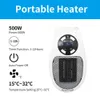 Portable Electric Heater Plug in Wall Heater Room Heating Stove Household Radiator Remote Warmer Machine 500W Device5747046