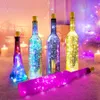 10 PCS batterie alimenté bouteille de liège cordes lumineuses 2 m LED lumières bar éclairage fête d'anniversaire bouteilles de vin bouchon éclairages bar With275G