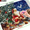 Décorations de Noël HOMFUN Plein SquareRound Drill 5D DIY Diamant Peinture "Cadeau de Noël Père Noël" Broderie Point De Croix 5D Décor À La Maison Cadeau 220926