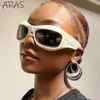 نظارة شمسية Y2K نظارة شمسية للنساء رجال Cyberpunk Sun Glases Female Sports Goggle 2000s Retro Steampunk Eyewear Usisex Occhiali DA SO2407656