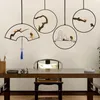 Kolye lambaları Çin tarzı lamba eski yolları restore eden zen oturma odası yaratıcı kişilik çalışması ve fenerler