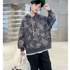 Pullover Children's Clothing Spring Autumn Long Sleeved Tröja Boys and Girls Hooded Tops Shirts Bear Print 220924