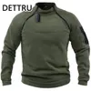 Giacche da uomo Inverno Uomo Felpa militare Felpa con cerniera in pile Pullover Moda tinta unita Agnello sciolto Giacca spessa Abbigliamento uomo Streetwear 220924