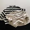 Pullover Fashion Kids Sweatshirts Autumn Baby Boy Stridgled Tshirts Long Sleeve Toddler Girl Girl Children Adgan