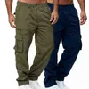 Pantalon Cargo extérieur hommes taille élastique automne pantalon respirant automne pantalon couleur unie pour le travail cala masculina H1223