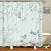 Douche gordijnen bloemen en vogels patroon gordijn 3D badscherm waterdichte stof badkamer decor 240x180 cm met haak 220926