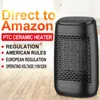 Portable Electric Heaters Mini Fashion Air Heater Personal Space Warmer For Indoor Heating Adjustable Thermostat