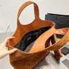 Borsa tote in velluto a coste Borse shopping a grana trapuntata Borsa a mano a tracolla scozzese Borsa a due pezzi Confezione di grande capacità Tessuto di cotone Pelle