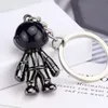 Chaveiro de astronauta 3D Keychain Bear pingentes de pingentes de eletroplate robot robô key anel pendente para homem