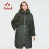 Damen-Daunenparkas Astrid Damen-Herbst-Wintermantel mit Kunstpelzoberteilen Daunenjacke mit modischen Nähten, Kapuzen-Übergröße-Parkas, Damenmantel AM-7542 220926