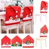 Decorações de Natal Fengrise Papai Noel Capa de cadeira Decoração de Natal para casa Decoração de mesa de Natal Navidad Decoração de Ornamento de Presente de Natal 220926