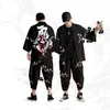 Vêtements ethniques Costume deux pièces XXS-6XL Lâche Cardigan japonais Femmes Hommes Cosplay Yukata Harajuku Samurai Kimono Pantalons Ensembles