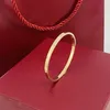 Luxury Jewelry bangle gold chain bracelet womens Thin love bangles 18k for women no diamonds rose platinum stainless steal Bangles designer Womans 4mm bracelets