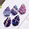 Pendant Necklaces Natural Fluorite Fairy Marriage Friendship Man And Woman Necklace Nine-tailed Crystal Ornaments Gift