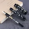 Fountain Pens Majohn M600t harts Tortoiseshell Fountain Pen Eff Nib 038mm05mm med omvandlare Vacker skrivkontor Gift Ink Pen 220923