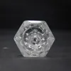 Hexagon Clear Smoking Bowl Ersatzrutsche für Glasschmerzen Wasserrohr Tupfer Rigs