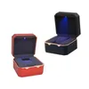 Titta på lådor med lätt skärmlådor Färglagringshowcase för gåvor Armband Valentines Day Wristwatch Men