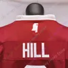 Mitch 2020 New NCAA Mississippi State MSU Maillots 8 Kylin Hill College Football Jersey Rouge Taille Jeune Adulte