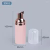 Bottiglie di stoccaggio 10 pezzi 30 ml bottiglia di schiuma rosa satinato pompa di schiuma vuota detergente cosmetico dispenser di sapone ricaricabile