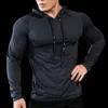 Camisetas masculinas rastreio de fitness de fitness running sport capuz gin￡stica gin￡stica gin￡stica com capuz para o exerc￭cio ao ar livre para roupas atl￩ticas Treinamento muscular Tops Tops 220924