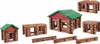 toys Model Building Kits Edition Village 327 Pieces Real Wood Logs Ages 3 Retro Building Gift Set for Boys/Girls-Creative