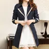 Spring Autumn Trench Coats Women Slim Double Breasted Ladies Trench Coat Long Women Windbreakers Stor storlek Overrock Femino