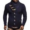 Suéteres para hombre Hombre Ropa de calle Suéter de cuello alto Hombres L XL Suéteres de punto de manga larga Otoño Invierno Suave Cálido Básico # bkg3579 220923