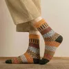 Men's Socks Witner Man Thick Warm Wool Retro Style High Quality 5 Pairs Set Women Couple Models Free Size 220923