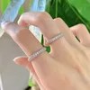 Cluster Rings Micro Pave Diamond Ring 100 Real 925 Sterling Silver Wedding Band Rings for Women Men Engagement Jewelry 220922