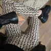Kvinnor Pants Capris Ladies Casual Boot Adult Folor Block Wave Print High midjebyxor Summer och Autumn Street Personlighet 220922