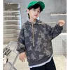 Pullover Children's Clothing Spring Autumn Long Sleeved Tröja Boys and Girls Hooded Tops Shirts Bear Print 220924