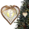 クリスマスの装飾ライト付き木の木の飾りペンダントLEDハングデコレーションナイトライト