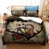 Beddengoed sets Nightmare Before Christmas Beddengoed Set Valentijnsdag Decor Geschenken Zacht Dekbedovertrek Jack en Sally Bed Dekbed Cover King Twin 220924