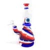 Smoke Silicone Water Pipe Hookahs With Eye Decoration Smoking Accessories glass Bowl Tobacco Dab Rig Kits