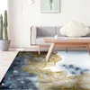 Carpets Modern Abstract Landscape Gold Line Door Mat Bedroom Bedside Plush Rug Living Room Customization Bathroom Non-slip Carpet