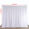 Curtain White Sheer Silk Cloth Drapes Panels Hanging Curtains Po Backdrop Wedding Party Events DIY Decoration Textiles Multiple Sizes
