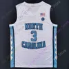 Mitch 2020 New NCAA College North Carolina Jerseys 3 Andrew Platek Basketball Jersey Blanc Taille Jeunes Adultes Tous Cousus