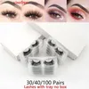 Outils de maquillage Visofree 3040100 Paies 3D Consieurs de vison avec plateau sans boîte à la main Full Strip Faux Cons pour cils CILIOS 220922
