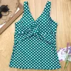 Women's Swimwear Women Dots Tankini Plus Size Push Up Two Piece Swimsuit With Shorts High Waist Bathing Suit 2XL Polka Print Beachwear