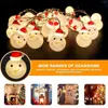 Christmas Decorations Snowman String Lights LED Decorative Battery Operated 2 Modes