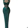 Hunter Green Sweetheart Evening Dresses Sleeveless Sequins Mermaid Prom Dress Custom Made Floor Length Formal Party Gown