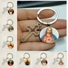 Hot Keychain Girl The Sacred Heart of Jesus Wholesale Luxury Brand Sieraden Glass Cabochon Keyring Jewelry