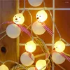 Strings LED Christmas Lights String Snowman Battery Room Bedroom Decoration Supplies Outdoor Small
