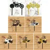 Festive Supplies Car Motorcycle Happy Birthday Cake Topper Acrylic Gold Motorbike Cupcake Party Decorations Baking DIY Accessories