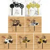 Forniture festive Auto Moto Buon compleanno Cake Topper Acrilico Oro Moto Cupcake Decorazioni per feste Cottura Accessori fai da te