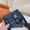 Evening Bags Cool Girl Dual Pocket Biker Bagss Women Handbag Canvas Shoulder Strap Leather Designer Bags Crossbody Female with Coin Purse