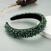 Bandeaux Cristal Plein Diamant Bandeaux Pour Femmes Accessoires Corée Bande De Cheveux Arcs Couronne Blanc Vert Rose Noir En Gros 220923